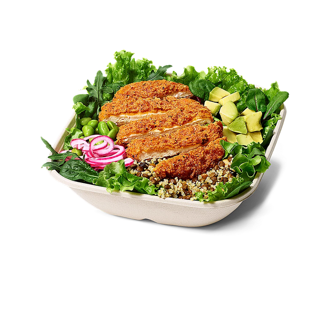 Crispy Chicken Caesar Salad Bowl