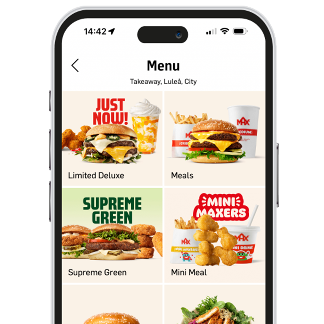 Screenshot from the MAX application